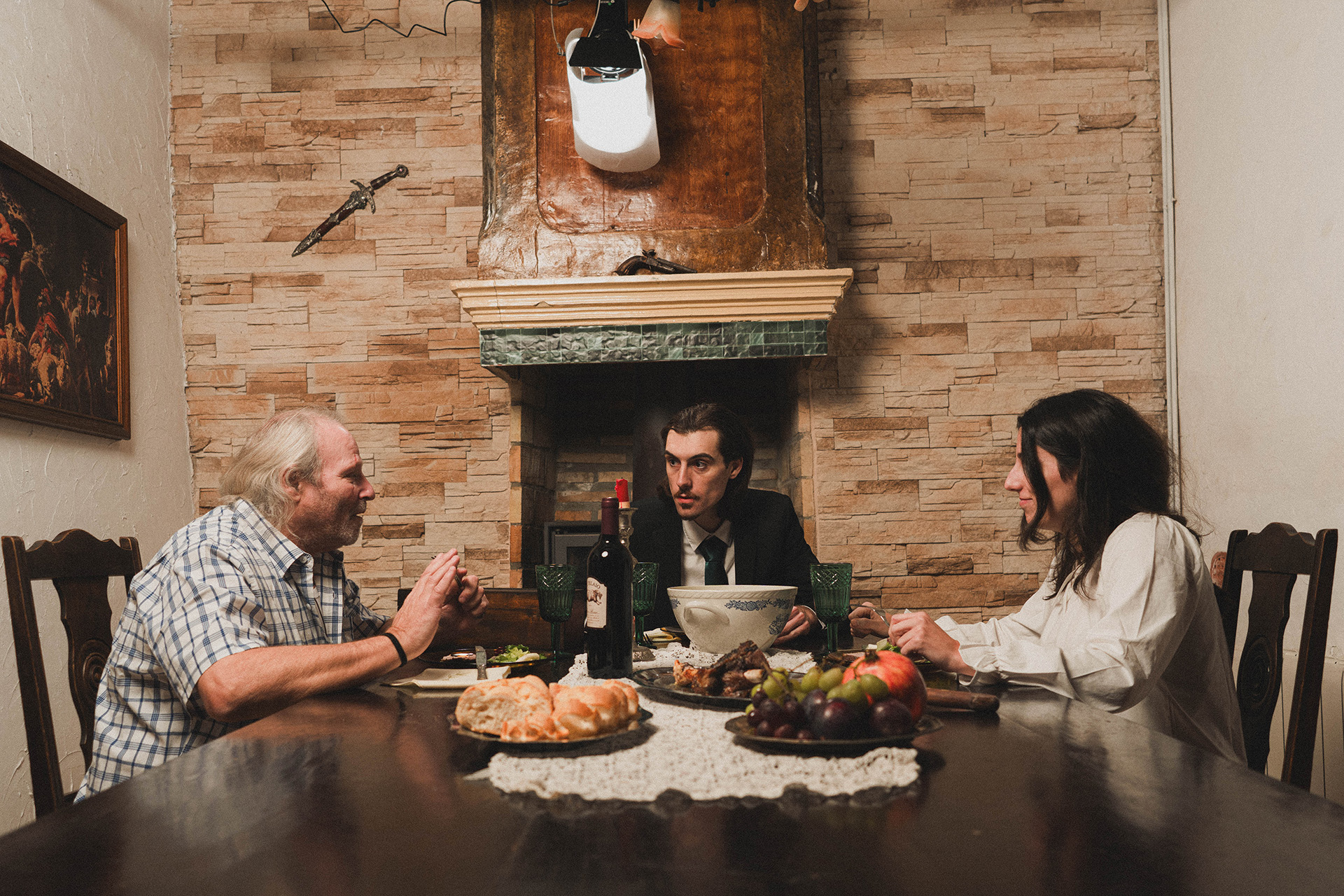 Los actores durante la escena #2.